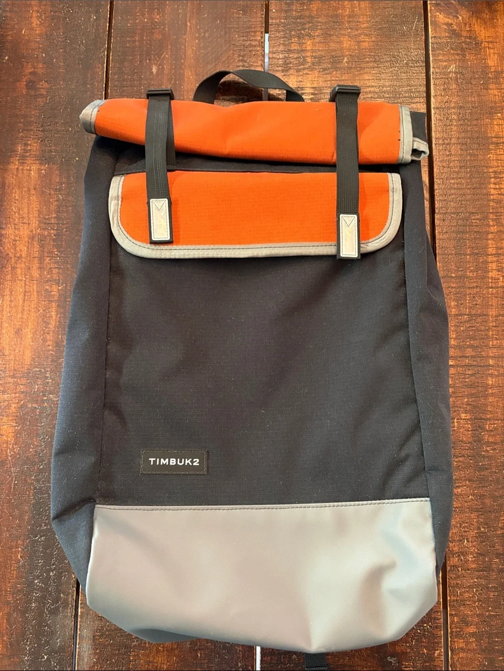 Timbuk2 Men's Roll-Top Prospect Laptop Backpack in Orange and Black